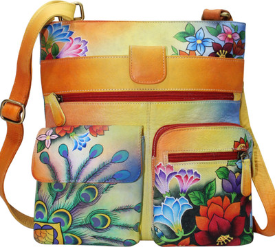 

Shankar Produce Women Casual Multicolor Genuine Leather Sling Bag