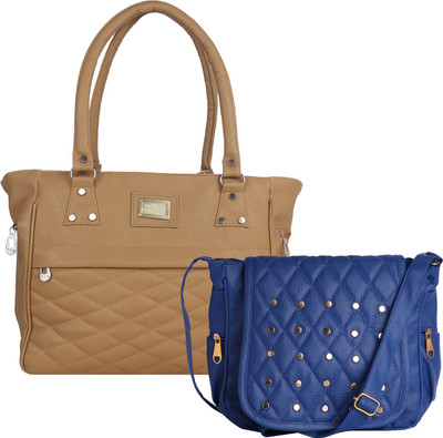 

Element Cart Women Casual, Evening/Party, Formal Brown, Blue PU Sling Bag, Blue;brown