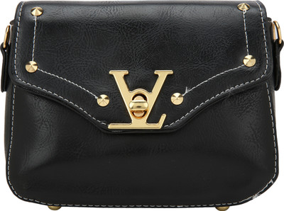 

BMR Women Casual Black PU Sling Bag