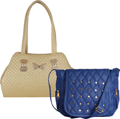 

Element Cart Women Casual, Evening/Party, Formal White, Blue PU Sling Bag, Blue;white