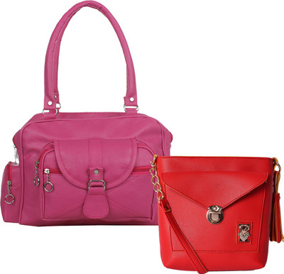 

Fillin Cart Women Casual, Evening/Party, Formal Pink, Red PU Sling Bag