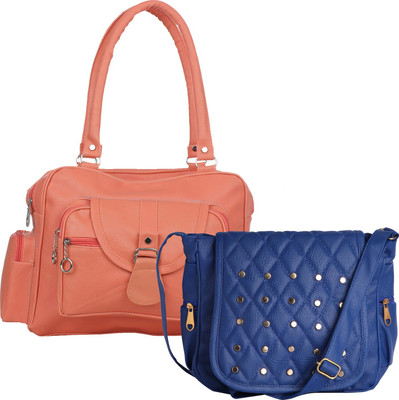 

Element Cart Women Casual, Evening/Party, Formal Tan, Blue PU Sling Bag, Blue;tan