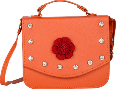 

Exotique Women Casual Tan Leatherette Sling Bag