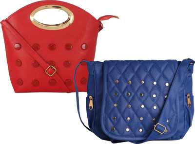 

Element Cart Women Casual, Evening/Party, Formal Red, Blue PU Sling Bag, Blue;red