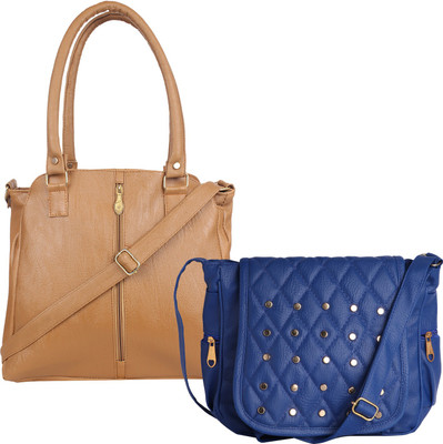 

Element Cart Women Casual, Evening/Party, Formal Brown, Blue PU Sling Bag, Blue;brown