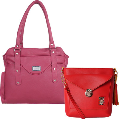 

Element Cart Women Casual, Evening/Party, Formal Pink, Red PU Sling Bag