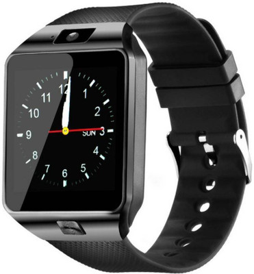 

BODOC Touch Screen Bluetooth 3.0 Sync Call/SMS/Phonebook Sleep Tracker Sports for iOS/Android Smartphone Black Smartwatch(Black Strap Free Size)