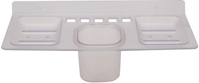 

Spiry Abs 4 in 1 Toothbrush, Tumblers & Soap Dish Holder(CLEAR)