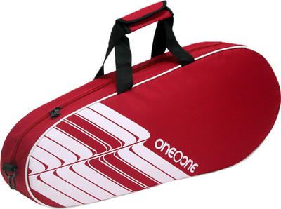 

One O One - Lines Collection Single Red & White - Badminton / Tennis Kit bag(Red, Kit Bag