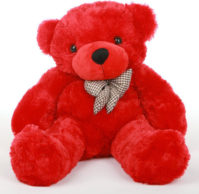 

MVC 3 Feet Big Cute Teddy Bear - 120.99 cm(Red)