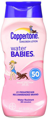 

Coppertone WaterBabies Sunscreen Lotion SPF 50, 8 oz - SPF 55 PA+(25 ml)