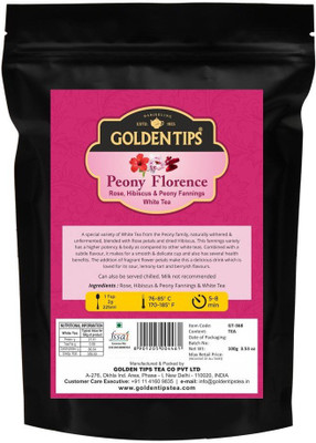 

Golden Tips Peony Florence - Rose, Hibiscus & Peony Fannings Hibiscus, Rose White Tea Pouch(100 g)
