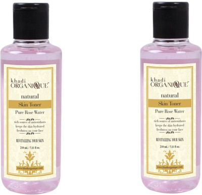 

Khadi Organique KhadiOrganique Pure rose water skin toner -Pack of 2(200 ml)