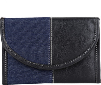 

Indha Craft Denim & Artificial Leather Card Holder Cum Wallet for Men & Women(Blue)