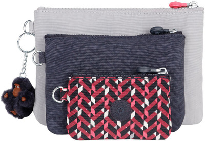 

Kipling Cosmetic Pouch(Pink), Pink chevron bl