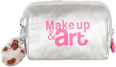 

Kipling Cosmetic Pouch(Silver), Silver beige