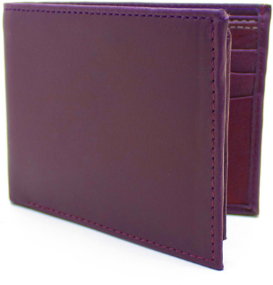 

flex boom Men Purple Genuine Leather Wallet(6 Card Slots)