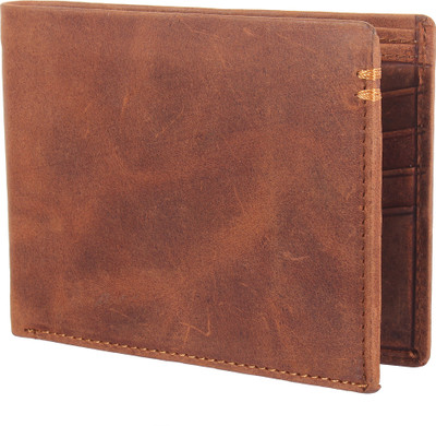 

Da STEPS Men Brown Genuine Leather Wallet(8 Card Slots)