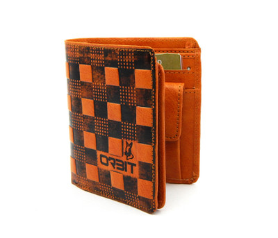 

Orbit Men Tan Genuine Leather, Fabric Wallet(10 Card Slots)