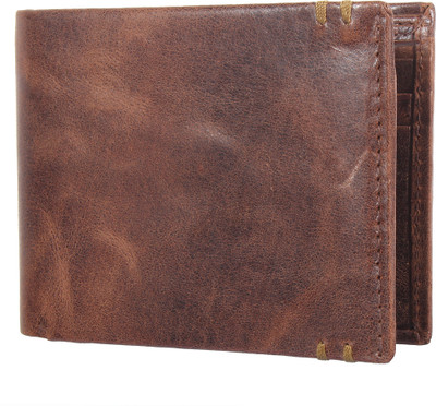 

Da STEPS Men Brown Genuine Leather Wallet(8 Card Slots)