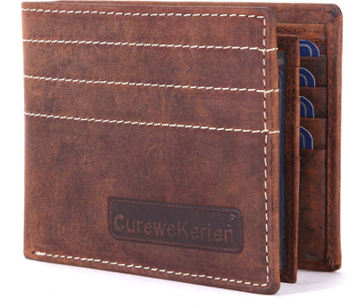 

Curewe Kerien Men Tan Genuine Leather Wallet(12 Card Slots), Vintage tan