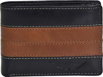 

CHRISTOPOLO Men Black Genuine Leather Wallet(3 Card Slots)