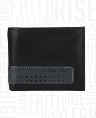 

Metronaut Men Black Genuine Leather Wallet(4 Card Slots)