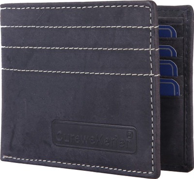 

Curewe Kerien Men Grey Genuine Leather Wallet(12 Card Slots), Vintage grey