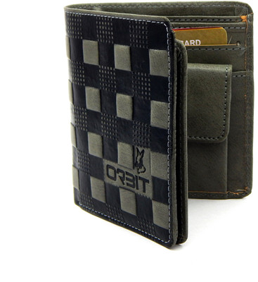 

Orbit Men Green Genuine Leather, Fabric Wallet(10 Card Slots)