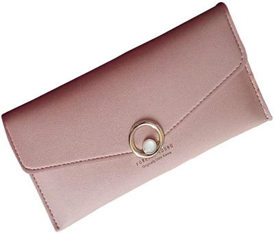 

hims Women Pink Artificial Leather Wallet(4 Card Slots), Parfait pink