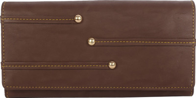 

Butterflies Women Brown Artificial Leather Wallet(5 Card Slots)