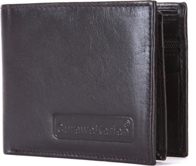 

Curewe Kerien Men Brown Genuine Leather Wallet(9 Card Slots), Dark brown
