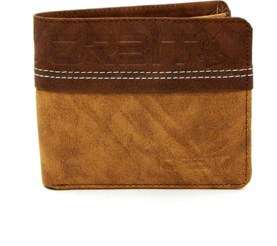 

Orbit Men Brown Genuine Leather, Fabric Wallet(5 Card Slots)