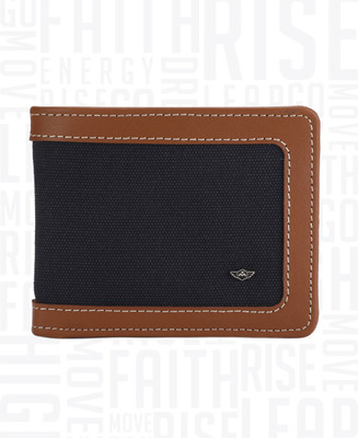 

Metronaut Men Tan, Blue Genuine Leather Wallet(4 Card Slots), Blue & tan