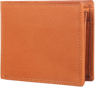 

Da STEPS Men Tan Genuine Leather Wallet(8 Card Slots)