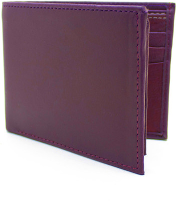 

flex boom Men Purple Genuine Leather Wallet(6 Card Slots)