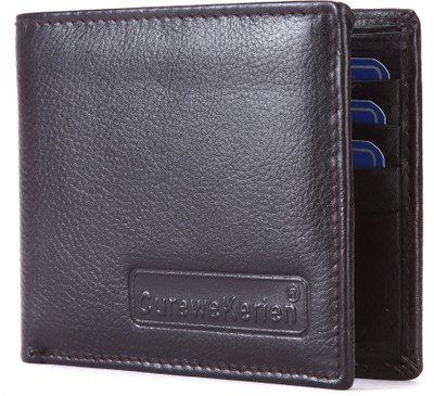 

Curewe Kerien Men Brown Genuine Leather Wallet(12 Card Slots), Dark brown