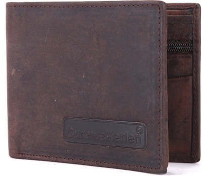 

Curewe Kerien Men Brown Genuine Leather Wallet(9 Card Slots), Vintage brown