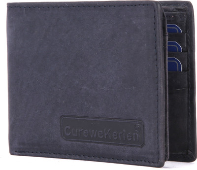 

Curewe Kerien Men Grey Genuine Leather Wallet(12 Card Slots), Vintage grey