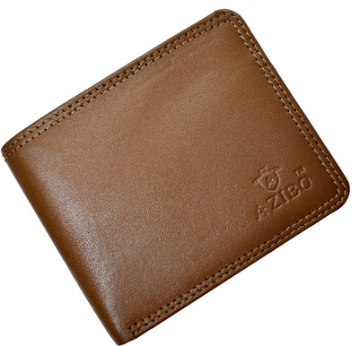 

Azibo Men Khaki Genuine Leather Wallet(5 Card Slots)