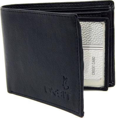 

Orbit Men Black Genuine Leather, Fabric Wallet(5 Card Slots)