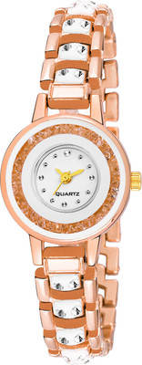 

TWiT Best Designer Party-Wedding Style White Dial RoseGold Chain Analog Watch For Girls & Women Watch - For Women