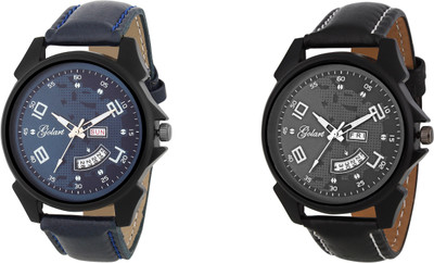GOLART BLUE & BLACK WATCH COMBO Analog Watch  - For Men