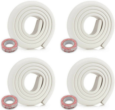 

safetywarehouse BabyPro™ Safety Edge Guard for covering sharp edges of bed/table/pillars for baby/child safety, White, 4 pcs(BabyPro)