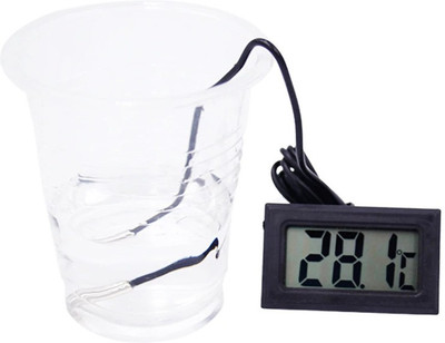 

Divinext -50° to 110°C PM-10 Mini Fridge Thermometer Portable LCD Electronic Thermometer Temperature Meter with External Wired Probe Sensor for Fridge Freezer Refrigerator Coolers Chillers Aquarium Fish Tank Water Indoor Outdoor Kitchen Cooking Food Tempe
