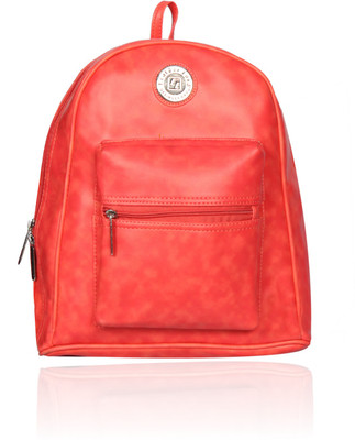 

Leather Land Trendy D cut Backpack In Peach Orange 6 Backpack(Orange)