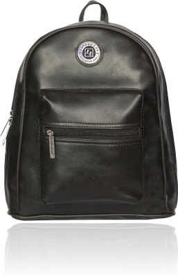 

Leather Land Trendy D cut Backpack In Black 6 Backpack(Black)