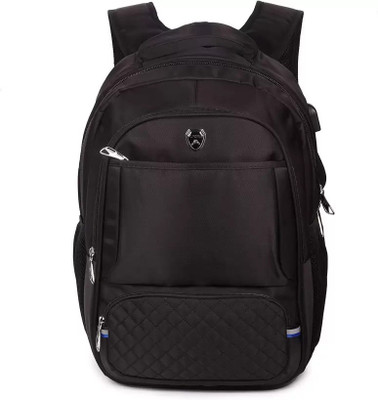 

Online World Heavy Duty (15.4inches) Water Resistance Travel Notebook Laptop Backpack with USB Port.Having Square Design at Bottom 15.4 L Backpack Waterproof Multipurpose Bag(Black, 15 inch)