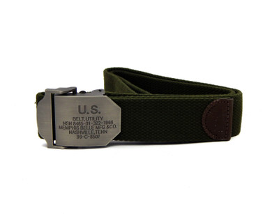 

WOODS Men Formal, Casual Green Canvas, Fabric Belt