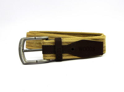 

WOODS Men Formal, Casual Beige Canvas, Fabric Belt